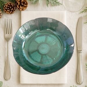 Vintage Emerald Green by Fortecrisa Set of 4 salad